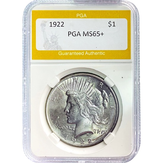 1922 Peace Dollar PGA MS65+