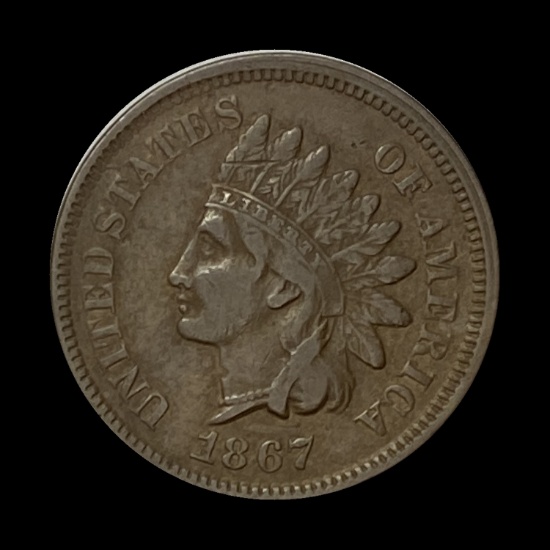1867 Indian Head Cent NEARLY UNCIRCULATED