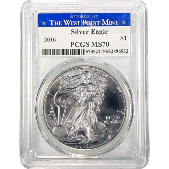 2016 $1 Silver Eagle PCGS MS70