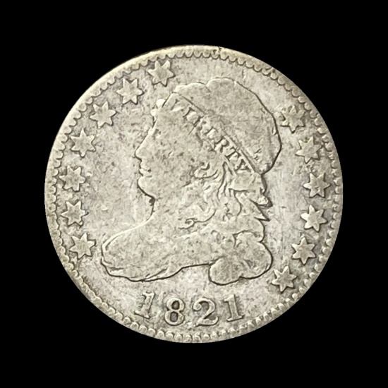 1821 Capped Bust Dime NICELY CIRCULATED