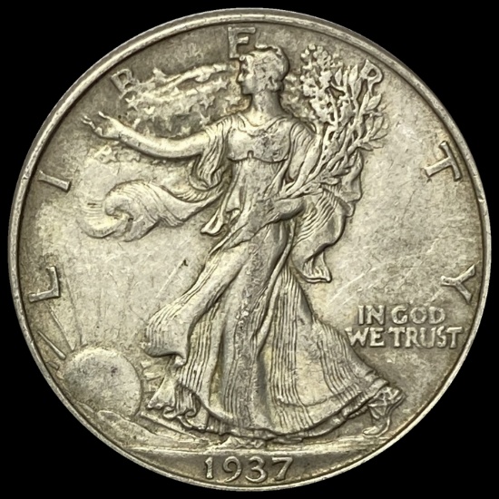 1937 Silver Half Dollar (Walking Liberty) CHOICE AU