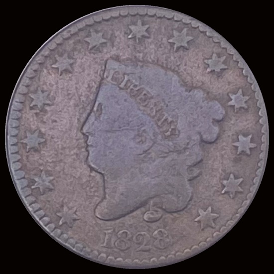 1828 Large Cent LIGHTLY CIRCULATED