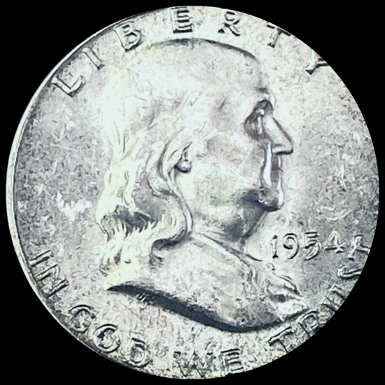 1954-S Silver Franklin Half Dollar GEM BU