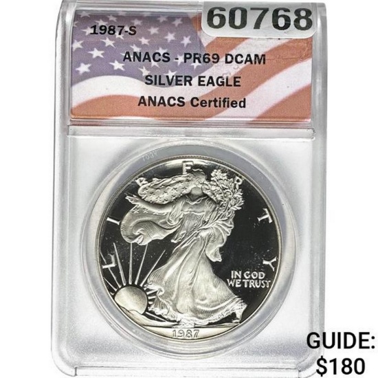 1987-S Silver Eagle ANACS PR69 DCAM