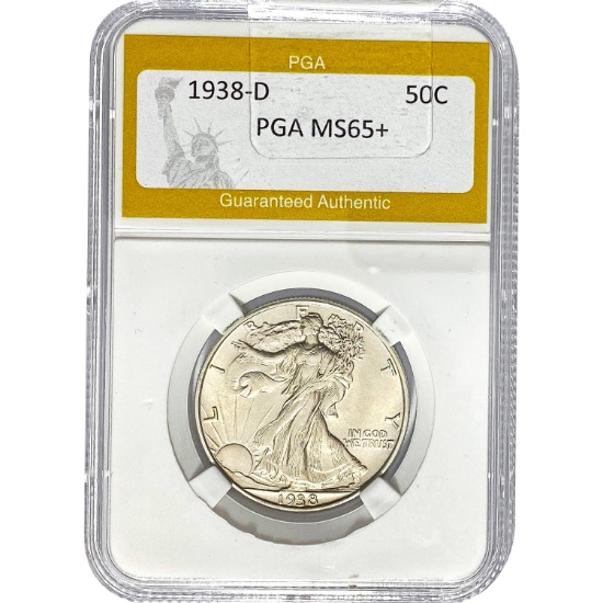1938-D Walking Liberty Half Dollar PGA M