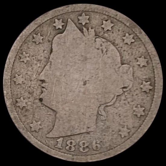 1886 Liberty Head Nickel NICELY CIRCULATED NICELY CIRCULATED
