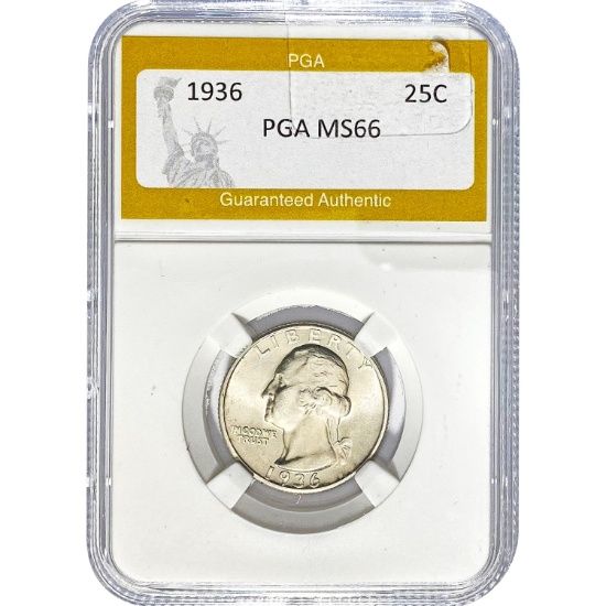 1936 Washington Quarter PGA MS66