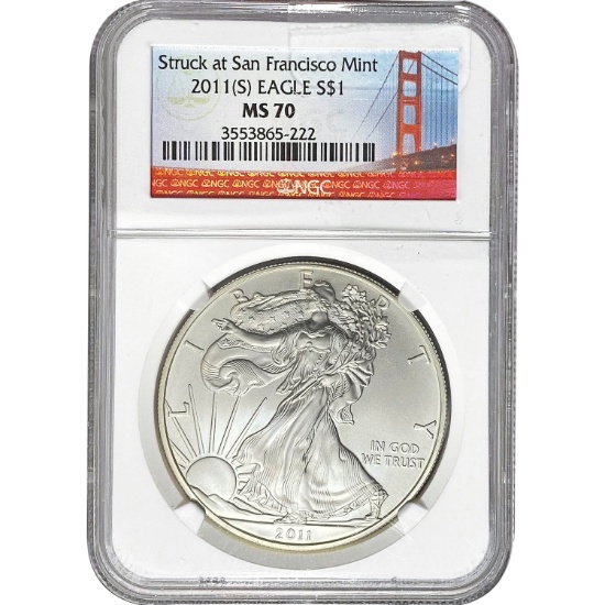2011(S) American Silver Eagle NGC MS70