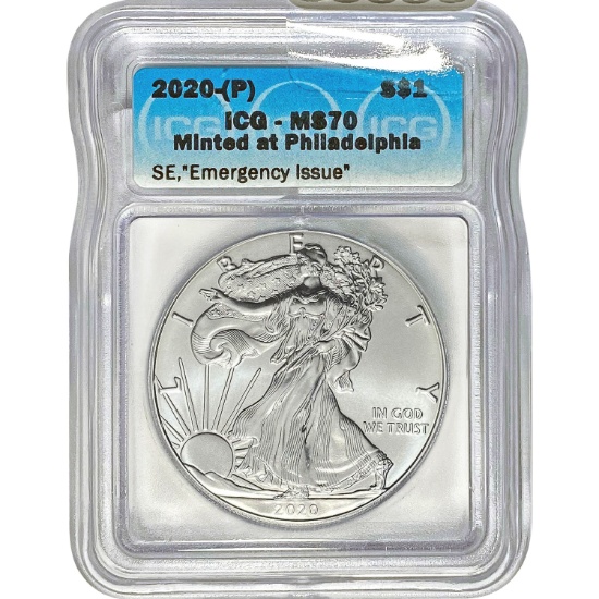 2020-(P) Silver Eagle ICG MS70