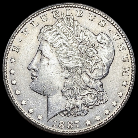 1887-S Morgan Silver Dollar CHOICE AU CHOICE AU