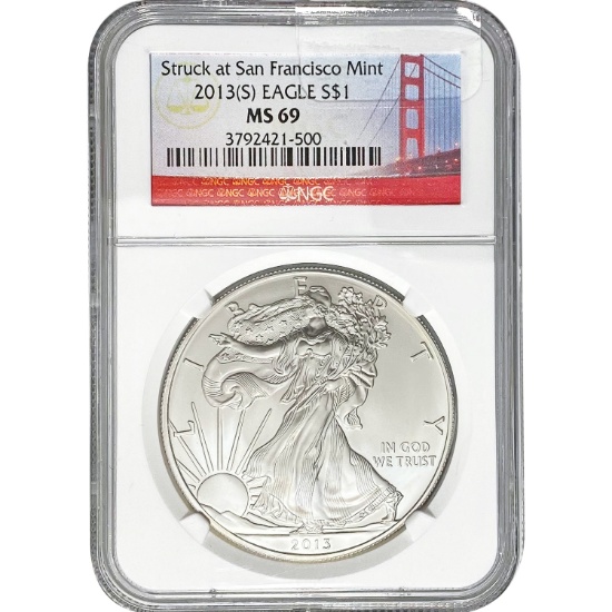 2013(S) American Silver Eagle NGC MS69