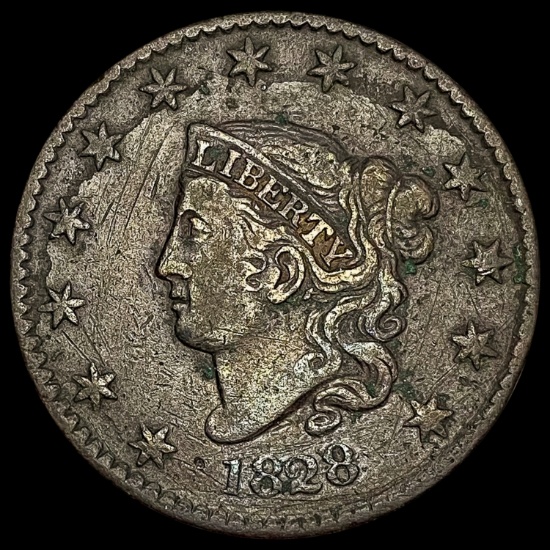 1828 Classic Head Large Cent CLOSELY UNCIRCULATED CLOSELY UNCIRCULATED