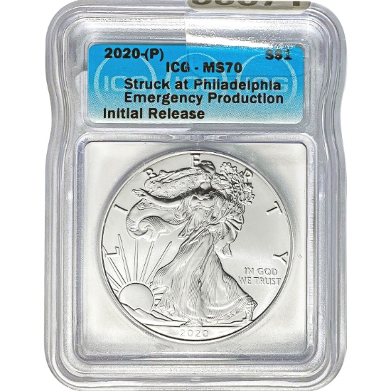 2020-(P) Silver Eagle ICG MS70