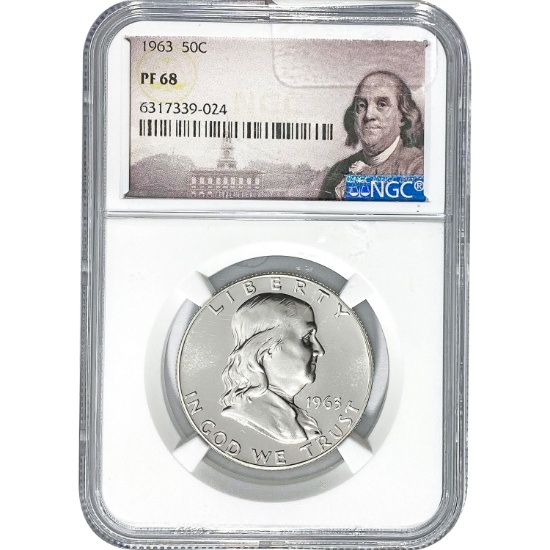 1963 Franklin Half Dollar NGC PF68