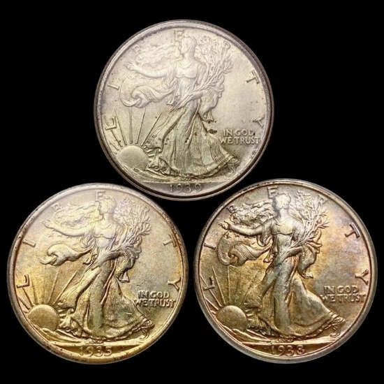 [6] 1935-1939 Walking Liberty Half Dollar CHOICE AU