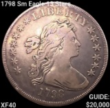 1798 Sm Eagle 13 Stars Draped Bust Dollar NEARLY UNCIRCULATED