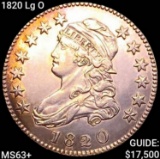 1820 Lg O Capped Bust Quarter CHOICE BU+