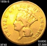 1856-S $3 Gold Piece NEARLY UNCIRCULATED