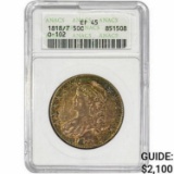1818/ 7 Capped Bust Half Dollar ANACS EF45 O-102