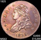 1825 Capped Bust Quarter CHOICE BU