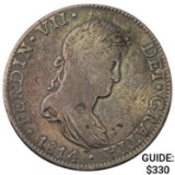 1814Mo JJ Mexico SIlver 8 Relaes NEARLY UNCIRCULATED