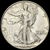 1929-S Silver Walking Liberty Half Dollar CHOICE AU