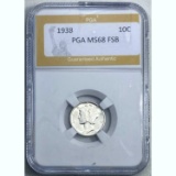 1938 10C PGA MS68 FSB