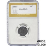 1890 Seated Liberty Dime PGA PR63 PROOF