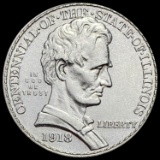1918 Silver Half Dollar Illinois Centennial UNCIRCULATED