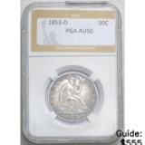 1853-O Seated Liberty Half Dollar PGA AU50