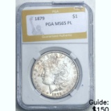 1879 Morgan Dollar PGA MS65 PL