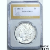 1897-S Morgan Dollar PGA MS64+