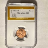 1931-S 1C PGA MS64 RED