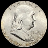 1949 Franklin Silver Half Dollar GEM BU