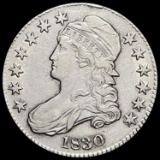 1830 Capped Bust Half Dollar CHOICE AU