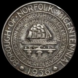 1936 Silver Norfolk Bicentennial Half Dollar UNCIRCULATED