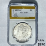 1882-CC Morgan Dollar PGA MS64