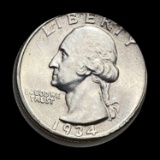 1934 Washington Silver Quarter CHOICE BU
