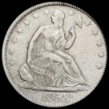 1858 Silver Half Dollar (Seated Liberty) CLOSELY UNCIRCULATED