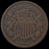 1865 Bronze Two-Cent Piece NICELY CIRCULATED