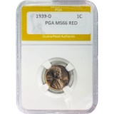 1939-D Lincoln Cent PGA MS66 RED