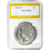 1922-D Peace Dollar PGA MS64