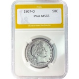 1907-O Barber Half Dollar PGA MS65