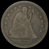 1877 Seated Liberty Quarter LIGHTLY CIRCULATED
