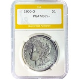 1900-O Morgan Dollar PGA MS65+