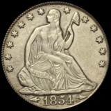 1854-O Silver Half Dollar CLOSELY UNCIRCULATED