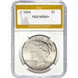 1934 Peace Dollar PGA MS64+