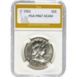 1952 Franklin Half Dollar PGA PR67 DCAM