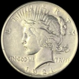 1921 Silver Peace Dollar NEARLY UNCIRCULATED