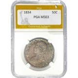 1834 Capped Bust Half Dollar PGA MS63